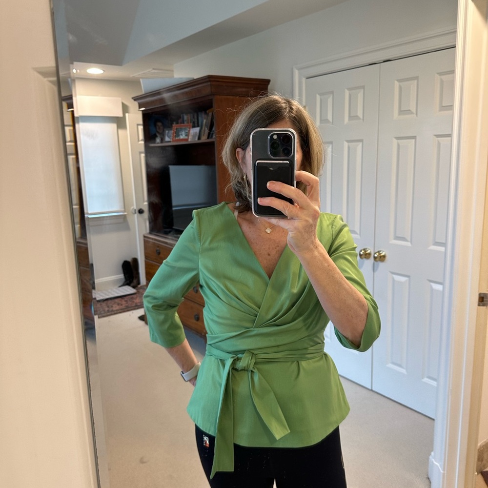 Donna Ricco wrap silk top